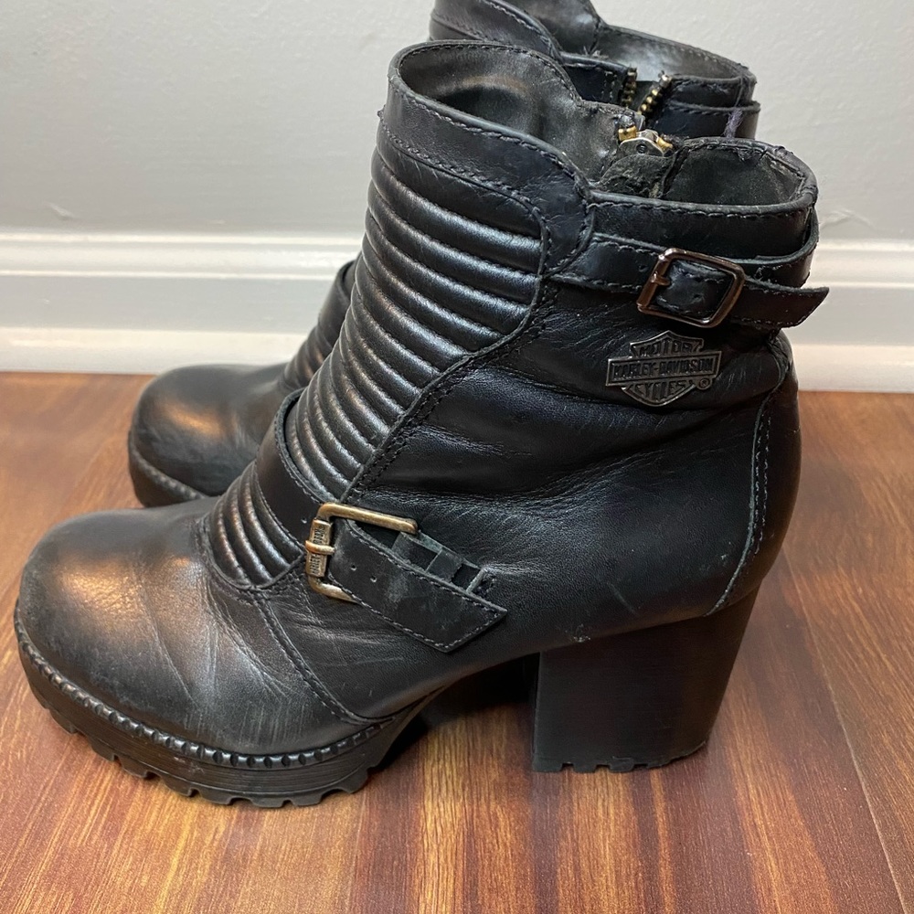Harley-Davidson® Women's Canell 5.5-Inch Black Leather Boots.